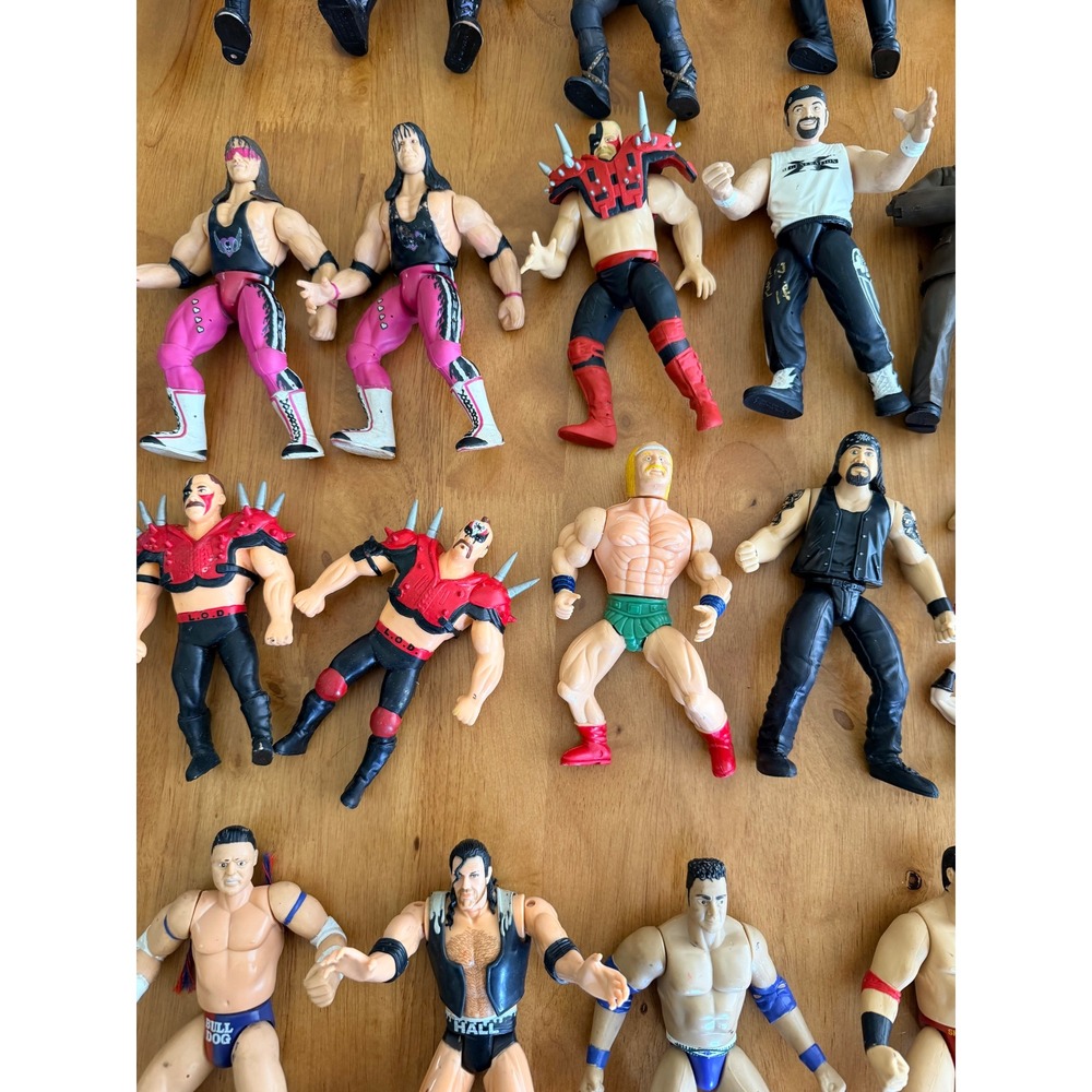 Vintage WWF WCW Wrestling Figure Lot Bret Hart Scott Hall Kane L.O.D. Jakks 90s - Picture 5 of 14